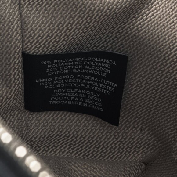 Hermes Bride-a-Brac Small Model Noir Canvas & Bleu Nuit Chevron Strap Case - Picture 13 of 14